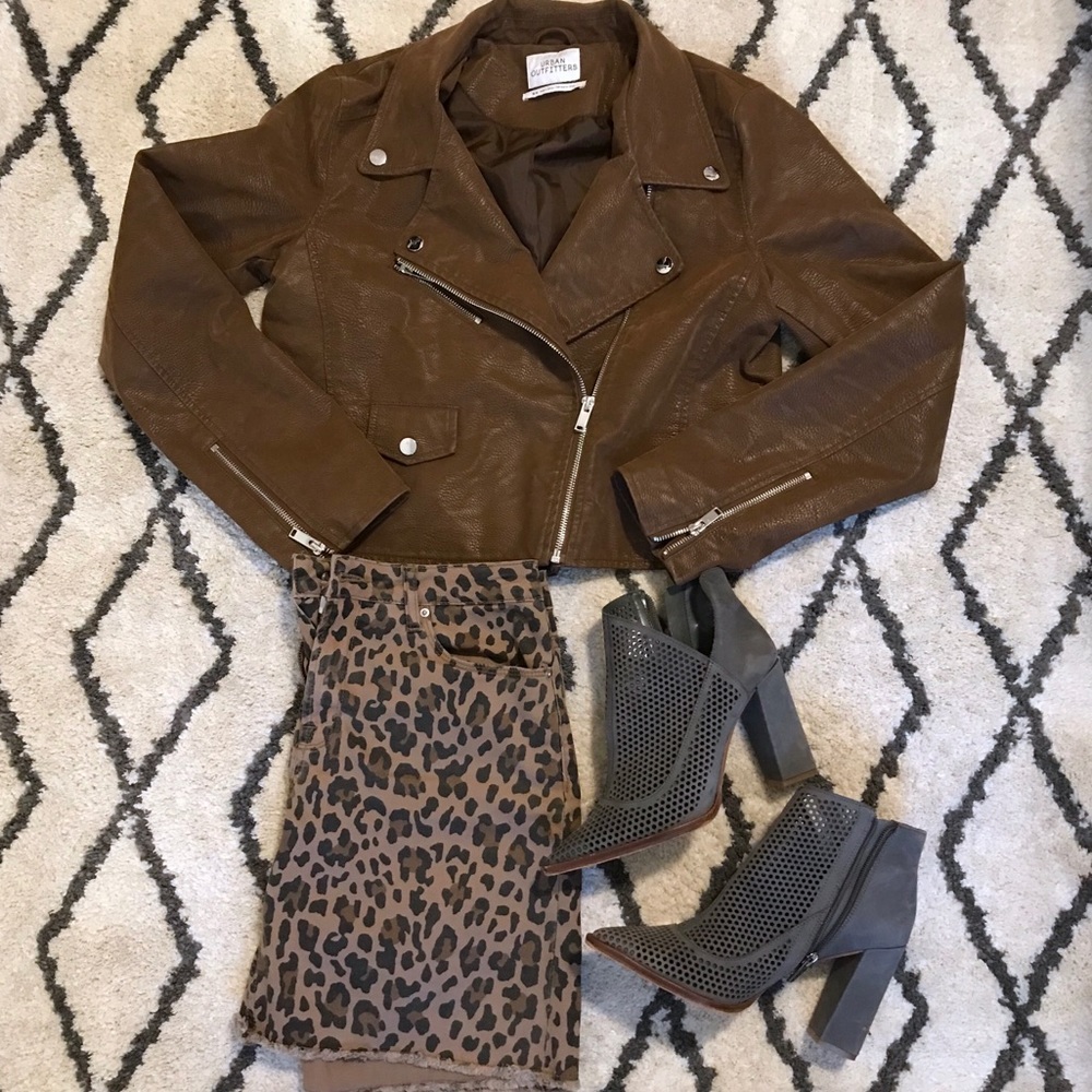 Urban outfitters faux leather jacket